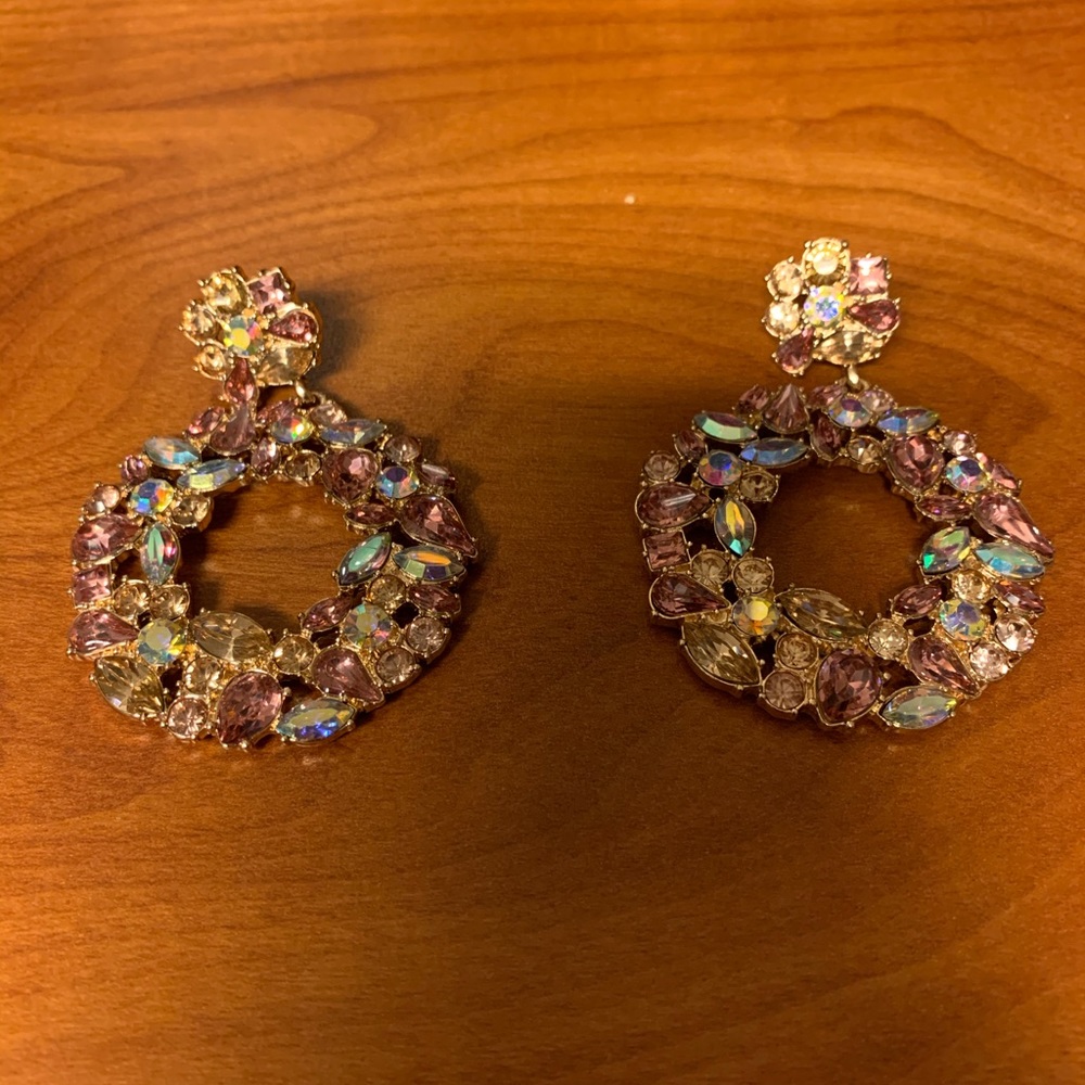 Gold and Color Earrings - Picture 2 of 2